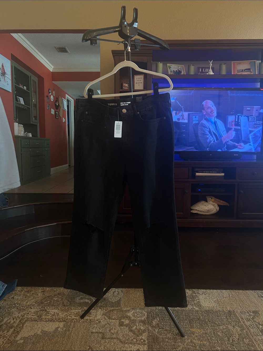 torrid Black High-Rise Straight-Leg Jeans